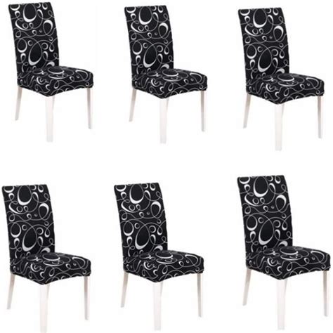 Lot De Housses De Chaise Extensibles Universelle Moderne Noir