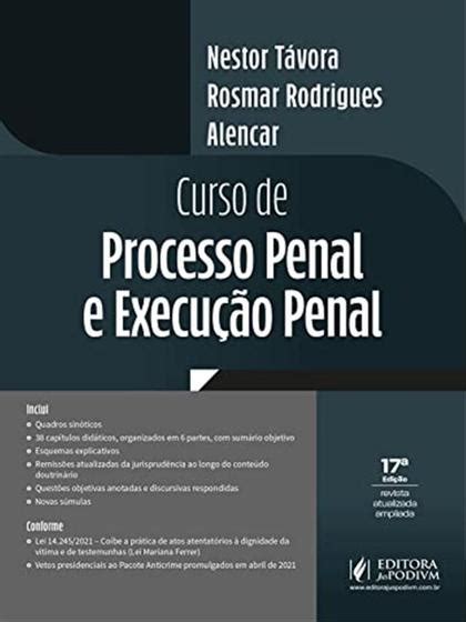 Curso De Processo Penal E Execu O Penal Edi O