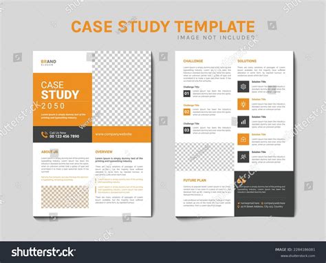 Case Study Flyer Template Design Royalty Free Stock Vector 2284186081