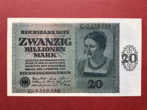 RO 135 REICHSBANKNOTE Inflation 20 Billionen Mark Berlin 5 Februar