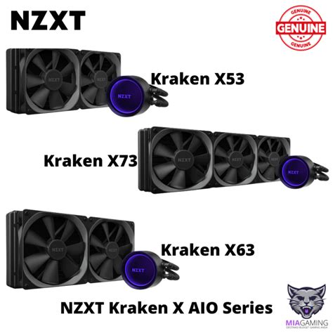 Nzxt Kraken X53x63x73 240mm280mm360mm With Aer Rgb And Rgb Led White Aio Liquid Cooler Lazada