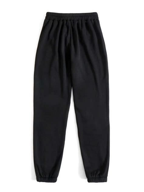 Shein Ezwear Solid Elastic Waist Thermal Lined Sweatpants Shein Usa