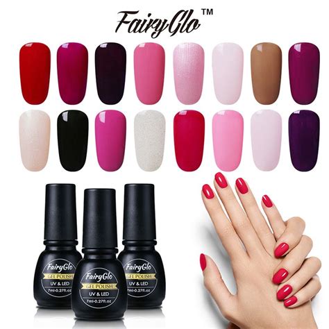 Fairyglo Nail Polish 7ml Soak Off Uv Led Bling Gel Nail Primer Semi