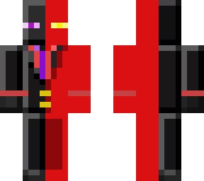 Red black enderman suit | Minecraft Skin