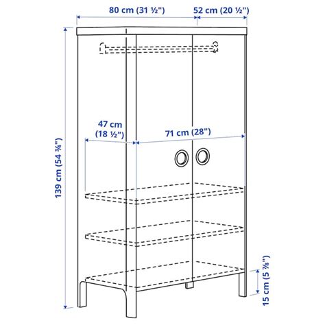 Busunge Armario Blanco 80x139 Cm Ikea