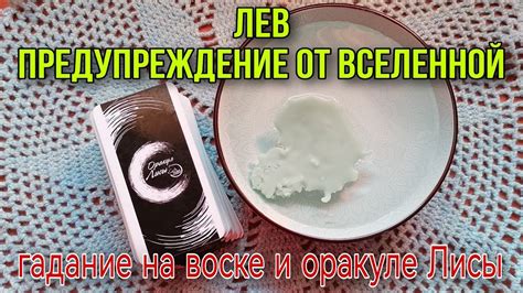 💙 ЛЕВ ПРЕДУПРЕЖДЕНИЕ ОТ ВСЕЛЕННОЙ 💙 гадание на воске + оракул Лисы ...