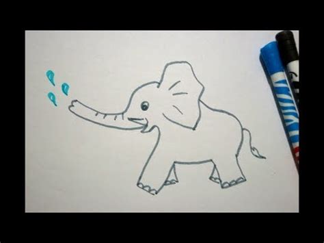 Ganz einfach Elefant zeichnen lernen How to draw an Elephant как