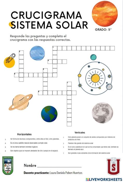 Crucigrama Del Sistema Solar