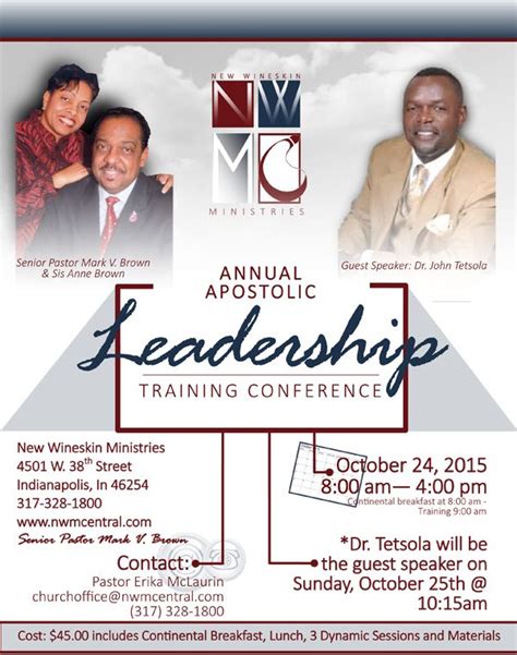 New Wineskin Ministries Presents Their Annual Apostolic Leadership