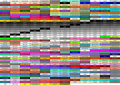 Python Color Codes List Colorxml