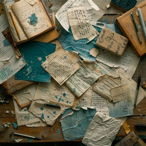 historical paper mess photo historical documents books