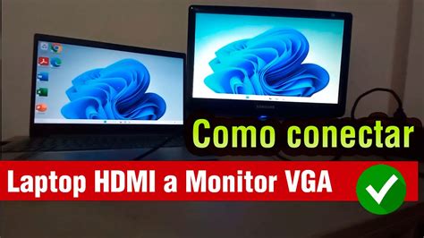 Como Conectar Laptop HDMI A Monitor VGA YouTube