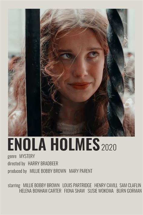 Enola Holmes By Cari Movie Posters Minimalist Film Posters