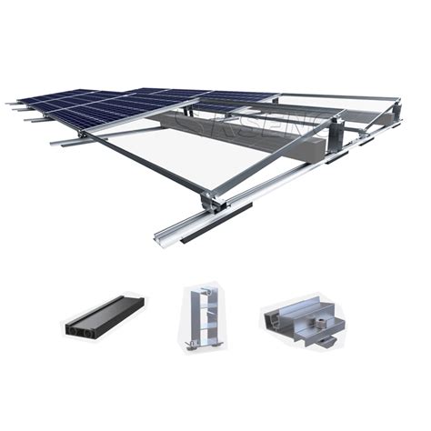 Solar Ballast Racking Flat Roof Solar System East To West Solar Panel