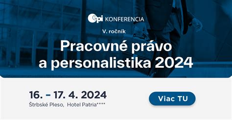 Pracovné právo a personalistika 2024