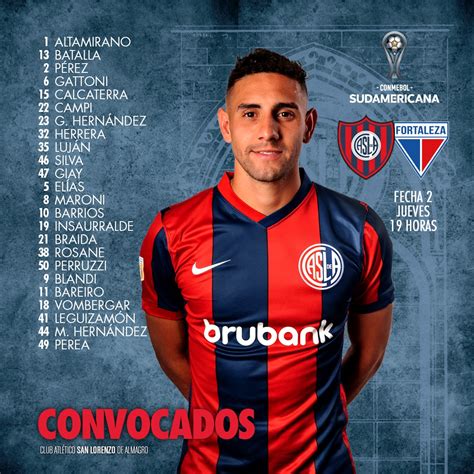 San Lorenzo On Twitter 📋 Lista De Convocados Para El Encuentro Ante