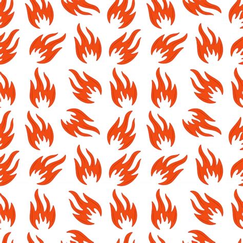 Premium Vector Fire Flames Seamless Pattern Spurts Of Flame