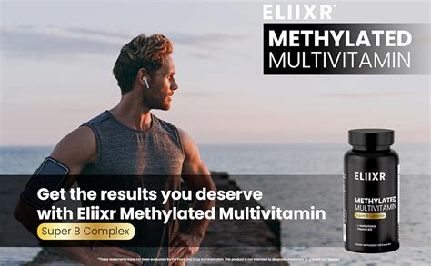 Amazon Eliixr Methylated Multivitamin Methylfolate Supplement