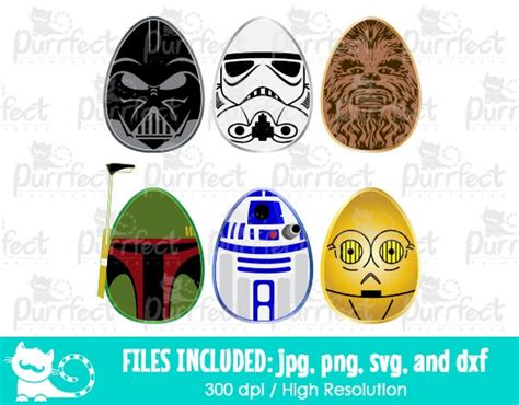 Star Wars Easter Eggs Bundle SVG Digital Cut Files in svg | Etsy