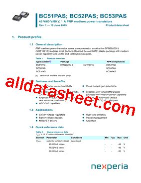 C6 Marking BC51 16PAS Datasheet PDF Nexperia B V All Rights Reserved