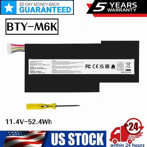 BTY M6K Battery For MSI GS63VR 7RG Stealth Pro GF63 Thin 8RB 8RC 8RD