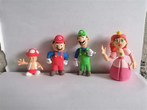 The Super Mario Bros Super Show Main Protagonists Clay Figure