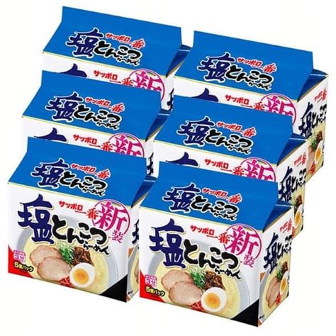 サッポロ一番 塩とんこつらーめん サンヨー食品 5食パック 6個入り 最新のデザイン