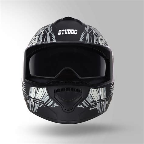 Studds Drifter D Decor Matt Black Grey Helmet Buy Online Studds