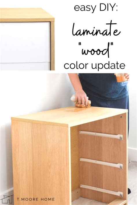 How To Stain Laminate Furniture A Paint Trick For Changing Fake Wood