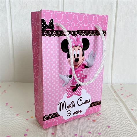 Sacolinha Personalizada Minnie Rosa G Elo Produtos Especiais