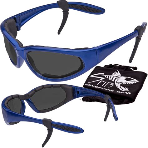 Spits Eyewear Hercules Safety Glasses Lens Color Smoke Frame Color Royal Blue With Foam