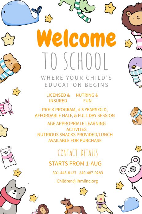 Welcome To School Poster Template Postermywall