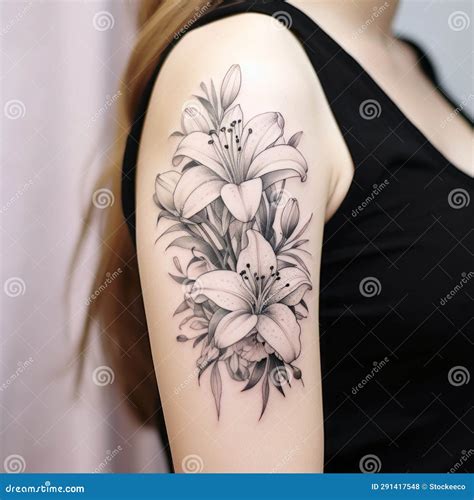 Black and White Flower Tattoo: Uhd Image Inspired by Lisa Parker Stock ...