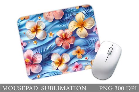 Tropical Mouse Pad Sublimation Tropical Flowers