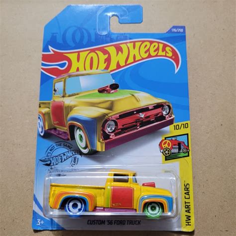 Jual HOT WHEELS KEMASAN JELEK CUSTOM 56 FORD TRUCK HW ART CARS YELLOW RED TH
