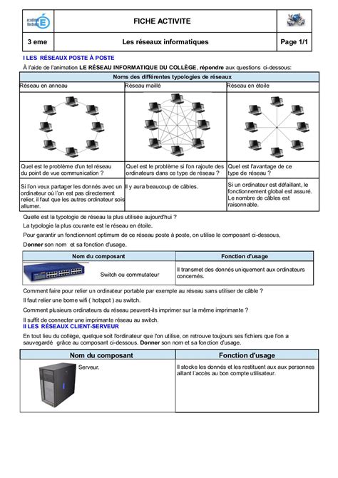 Calaméo Tp Le Réseau Informatique