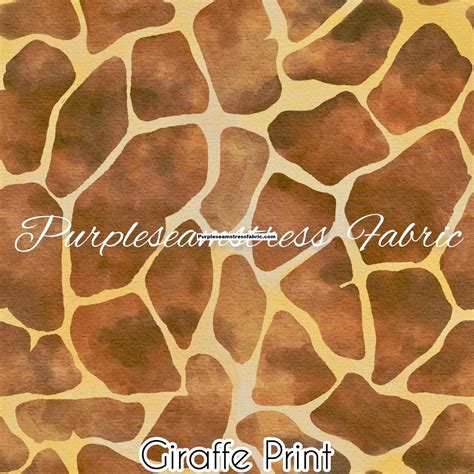 Giraffe Print Purpleseamstress Fabric