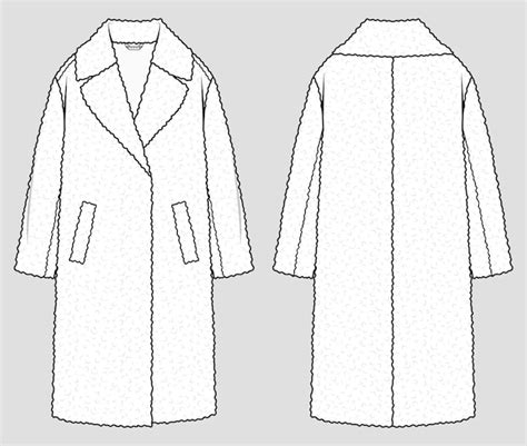 Coat Technical Drawing Atelier Yuwaciaojp