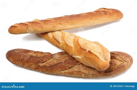 Three French Baguettes Stock Photo Image Of Loaf Fresh 18312322