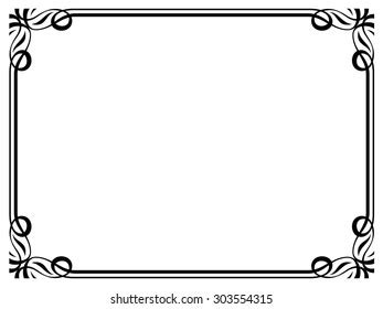 Art Deco Black Ornamental Decorative Frame Stock Vector Royalty Free