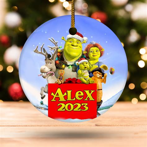 Personalized Shrek Christmas Ornament, Custom Shrek Ornamen - Inspire Uplift