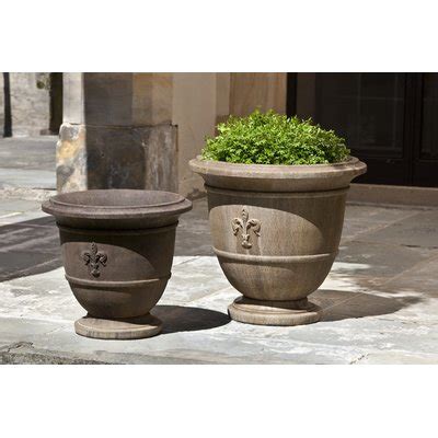 Campania International Inc Fleur De Lis Cast Stone Urn Planter