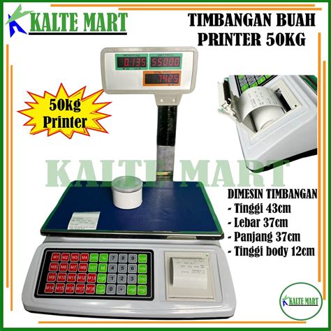 Jual Timbangan Digital Printer Kg Timbangan Buah Sayur Kg Printer