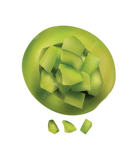 Vector Illustration Of A Sliced Green Melon On A White Background