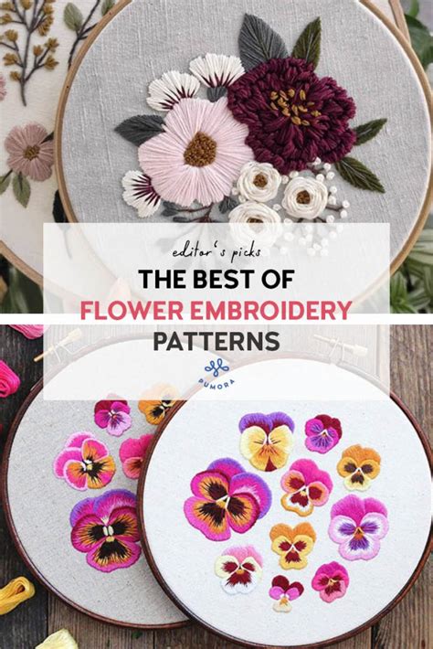 Wildflower Embroidery Pattern Online / Flower Embroidery Patterns Kits ...