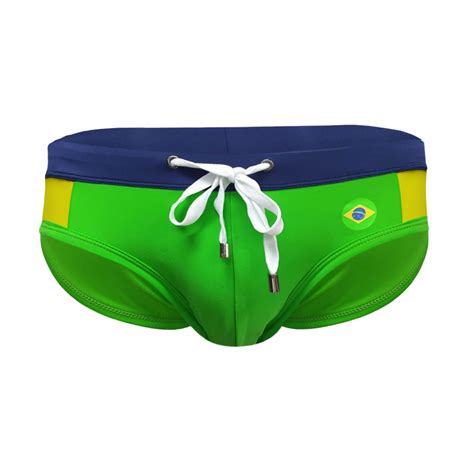 Kpoplk Mens Bikini Swimwear Low Rise Swim Briefs Pattern Swimsuit With