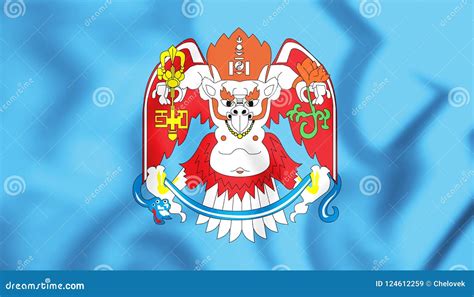 3D Flag of Ulaanbaatar, Mongolia. Stock Illustration - Illustration of ...