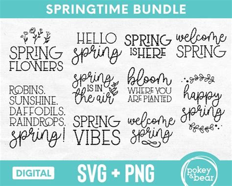 Spring Svg Bundle Spring Sign Svg Farmhouse Svg Hello Spring Svg Welcome Spring Svg Spring