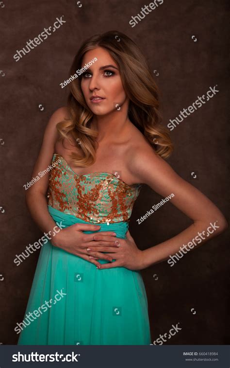 Beautiful Blonde Caucasian Model Studio Wearing Stock Photo 660418984 Shutterstock