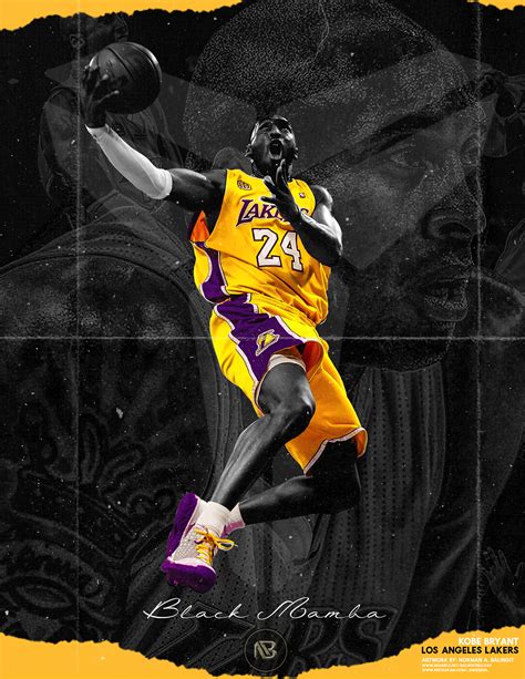 Nba Poster Of Kobe Bryant Ripped Lakers On Behance